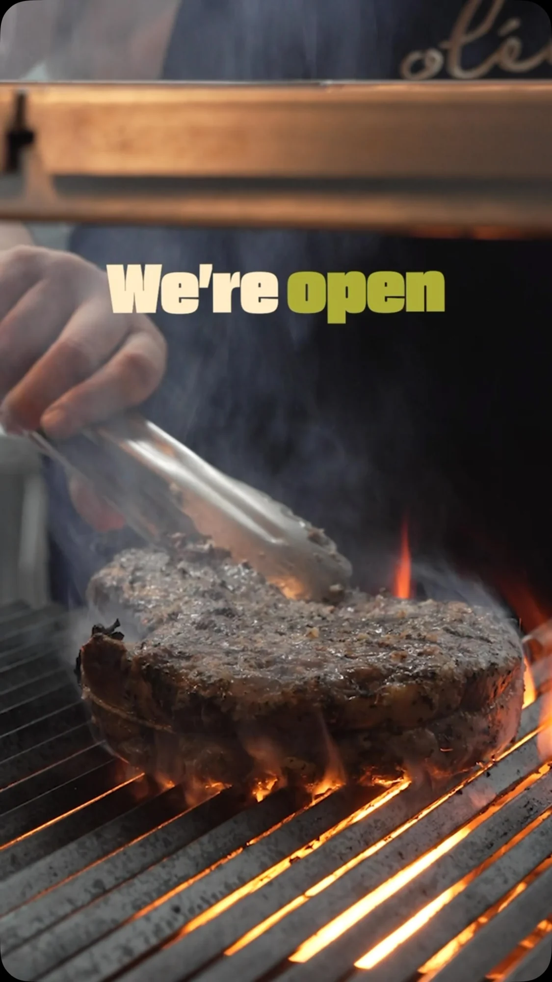 OLEV charcoal cooking from the restaurant’s official social campaign